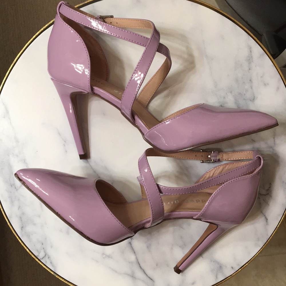 NWT Gorgeous lilac strappy pointed toe heels - Picture 5 of 13